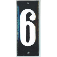 Huisnummer enkel zwart 4x10